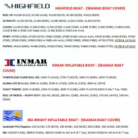 081175855008 SEAMAX Inflatable Boat Cover Beam Feet #3