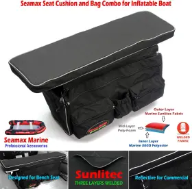 689998318740 SEAMAX Inflatable Boat Bench Seat Cushion Bag #2
