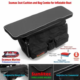 721541239956 SEAMAX Inflatable Boat Bench Seat Cushion Bag #2