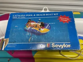 GK200 SEVYLOR Catalina Inflatable Boat Raft Float Box Oars #3