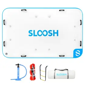 840332683911 SLOOSH Inflatable Floating Dock Platform