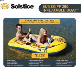 696583319495 SOLSTICE Inflatable Boat Rafts Person Kids Pole #3