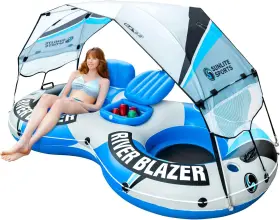 813629024209 SUNLITE SPORTS River Inflatable Boat Water Fun
