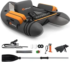 SU-70503HS-PO SUPERBUY Goplus Inflatable Float Tube Fishing