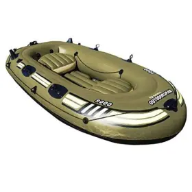 31400 SWIMLINE Outdoorsman Inflatable Fishing Boat Quad Oar