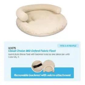 90575 SWIMLINE Cloud Chaise Oxford Fabric Float