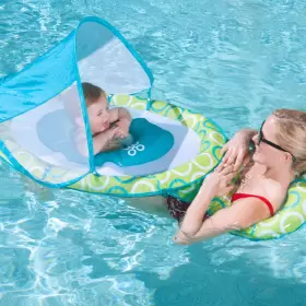 6038673 SWIMWAYS Mommy Me Baby Spring Float Canopy Mesh Bed #2