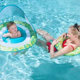 6038673 SWIMWAYS Mommy Me Baby Spring Float Canopy Mesh Bed #3