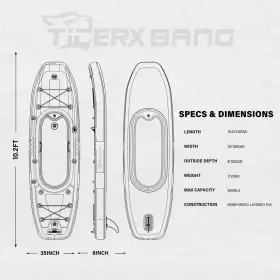 SNBOAT001 TIGERXBANG Inflatable Kayak Seat Sup Set #3