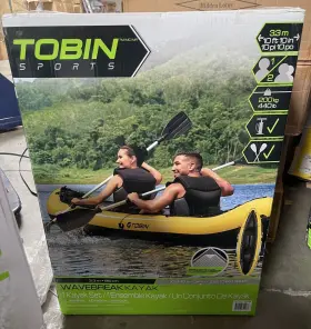 821808651177 TOBIN SPORTS Wavebreak Inflatable Kayak Set Oars
