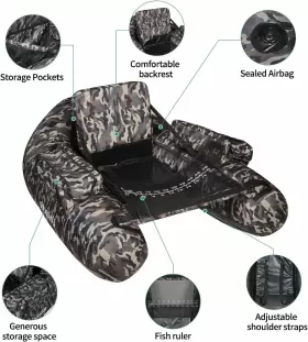 445007973958 UNITACKLE Inflatable Fishing Float Tube Manual #3