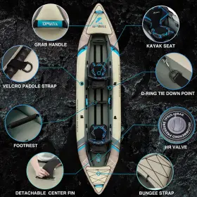 653998494278 UPWELL Inflatable Recreational Kayak Person #2