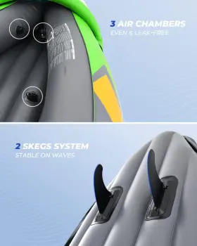 648722362084 VALWIX Person Inflatable Kayak Sun Canopy Seats #2