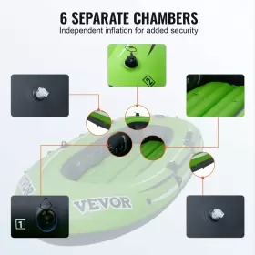 197988630272 VEVOR Inflatable Boat Fishing Pvc Boa #3