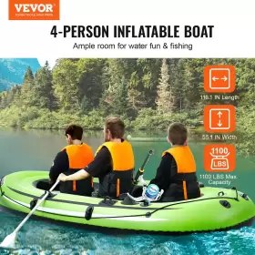 197988630272 VEVOR Inflatable Boat Fishing Pvc Boa