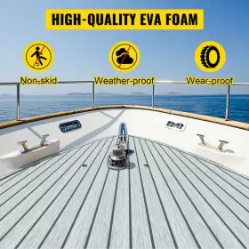 240X90EVAHSYMZNDBV0 VEVOR Boat Deck Skid Eva Foam Teak #2