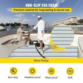 240X90EVAHSYMZNDBV0 VEVOR Boat Deck Skid Eva Foam Teak #3