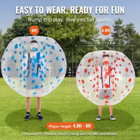 V458699 VEVOR Inflatable Bumper Balls Body Sumo Zorb Teen #2