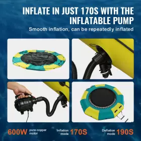 VWB11566 VEVOR Inflatable Water Bouncing Pad Recreational #3