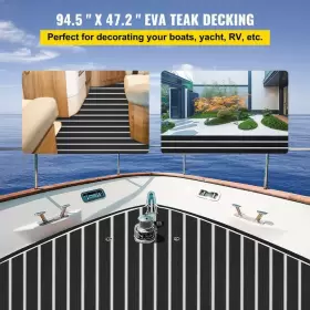 ZZDB240X120X0.6H1V0 VEVOR Boat Eva Foam Teak Decking Sheet #2