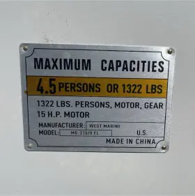 MS-310-0 WEST MARINE Inflatable Raft