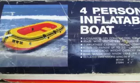 0123456780 WESTERN FIELD Rafting Person Inflatable Raft Boat #2