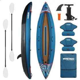 KAYAK002-BLUE WONITAGO Inflatable Kayak Recreational Touring