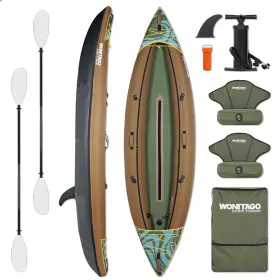 KAYAK002-BROWN WONITAGO Inflatable Kayak Recreational Touring