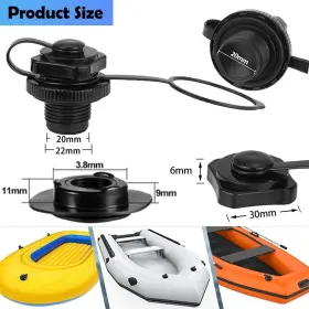 12311 XXIMUIM Inflatable Boat Air Valve Spiral Plugs Infla #3