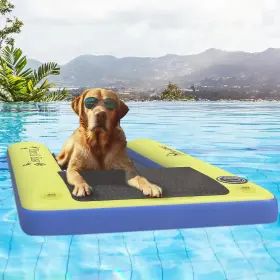 Mayihsoxvj YITAHOME Dog Water Ramp Inflatable Floating Ladder