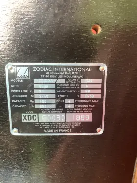 S131 ZODIAC Inflatable Boat Wood Floor Apco Rings #2
