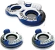 Intex River Run II 2Person Float with Builtin Cooler and Two River Run Single Ri