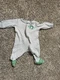 Carter's Dinosaur Sleep & Play Baby Bodysuit Gray Zip Pajama 3M