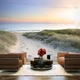 Photo Wallpaper Non-woven (fleece)/Self-adhesive Foil Beach Sea c-A-0043-a-a