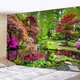 Large Beautiful Forest Tapestry Sea Cave Natural Scenery Wall Hanging Landscape