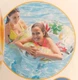 Intex Inflatable Tube Tropical Flower Transparent Tube Raft, 38" Ages9+,#58263EP