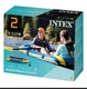 Intex Challenger 2 Person Inflatable Poly Vinyl Air Boat w/ Oars & Air Pump NIB