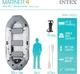 INTEX 68376EP Mariner 4 Inflatable Boat Set, 4-Person &ndash; 1100lb Weight Capacity