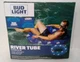 Bud Light Inflatable Swim Tube w/ Cup Holder Adult (250lb) Pools Rivers Lakes