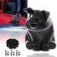 Black Pig Hog Hood Ornament Emblem Car Semi Truck Big Rig Vintage Hot Rat Rod