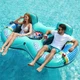 Inflatable River Tube 2 Person Heavy Duty Cooler Cup Holders Cyan Jasonwell Lake