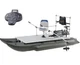 AQUOS 10.2 ft Inflatable Pontoon Boat & Folding Seat Backpack Series w/ Paddle