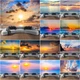 Large Clouds Sea Landscape Sunset Evening Wall Hanging Tapestry Bedroom Backdrop