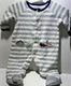 Carter's Dinosaur Sleep & Play Baby Bodysuit Gray Zip Pajama 3M