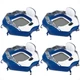 Intex River Run Connect Vinyl Lounge Inflatable Floating Water Tubes (4 Pack)
