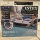 New Intex River Run 1 Lounge Blue White Inflatable Water Float Tube 53&rdquo; Diameter