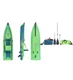 Scott Burke TM1 AIR Inflatable Kayak Set with Paddle and Carry Bag, Green