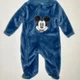 Disney Baby Blue Mickey Mouse Footed Pajamas Sz 0-3M 