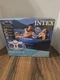 Intex River Run II Float Blue Two person Two 2 cup holder Backrest Cooler Tray 