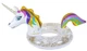 Swimline 68" LED Rainbow Unicorn Glitter Swimming Pool Inner Tube Float